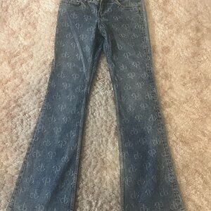 Women's Blue Flared Jeans ( Blackpink)